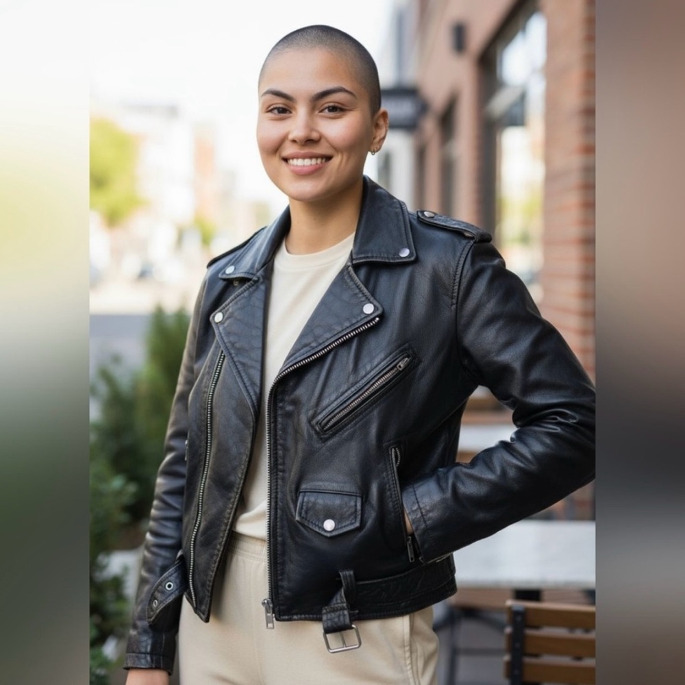 Women's Black Leather Jacket